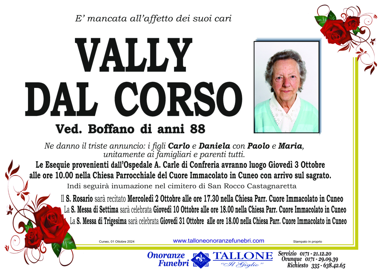 Vally Dal Corso<small class='fs-20'><br/>Ved. Boffano</small>